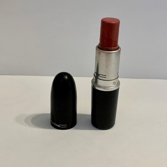 MAC Satin Lipstick 824 Twig 3g / 0.1oz Full Size USED Rare Original HTF Red Pink - Picture 5 of 5